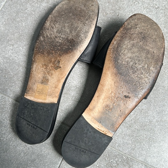 Prada Black Logo Slides Size 39.5 - Picture 6 of 6